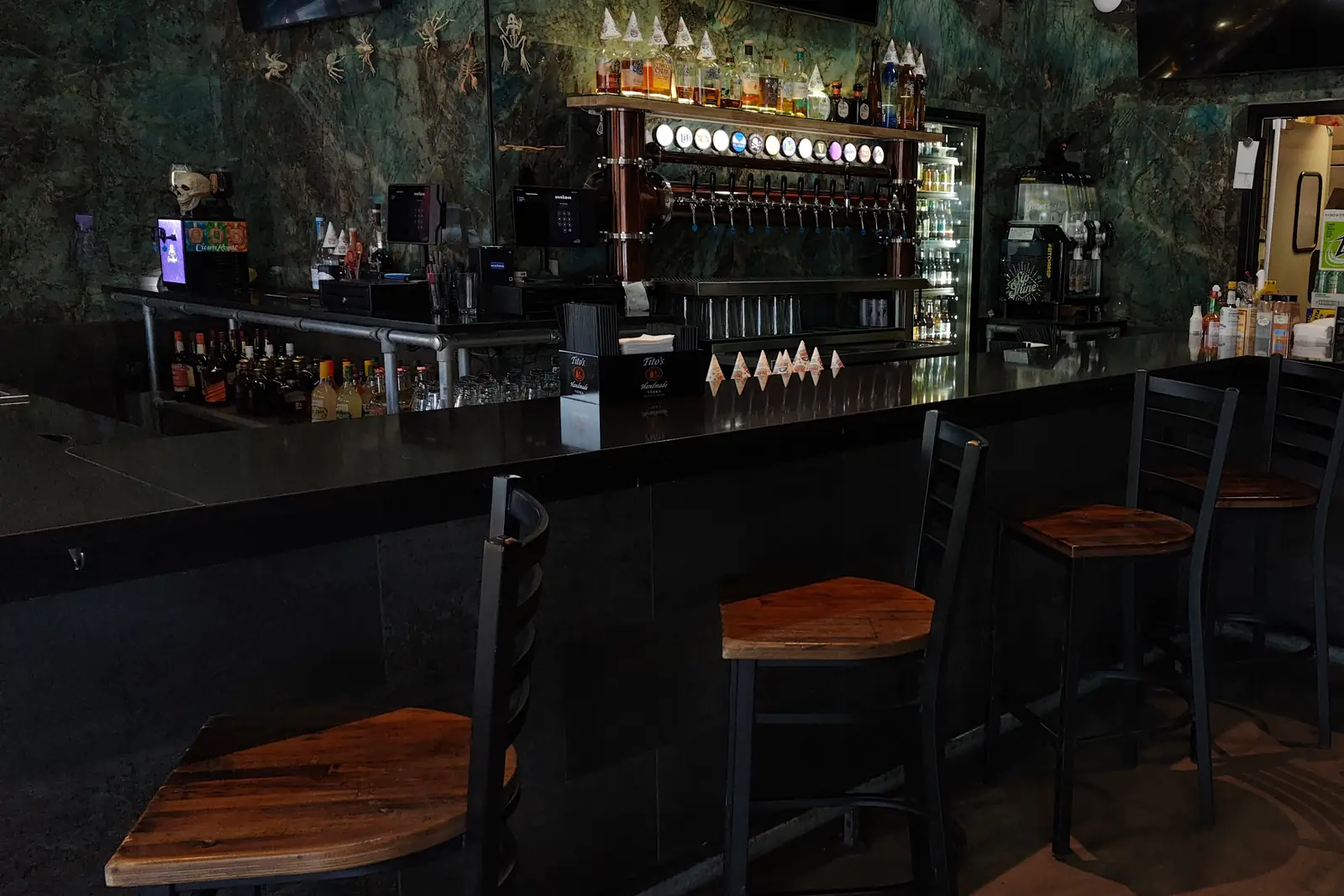 Inside Lefty's Draft House, a bar near Schertz, TX